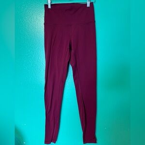 Lululemon Maroon High-Waisted Leggings